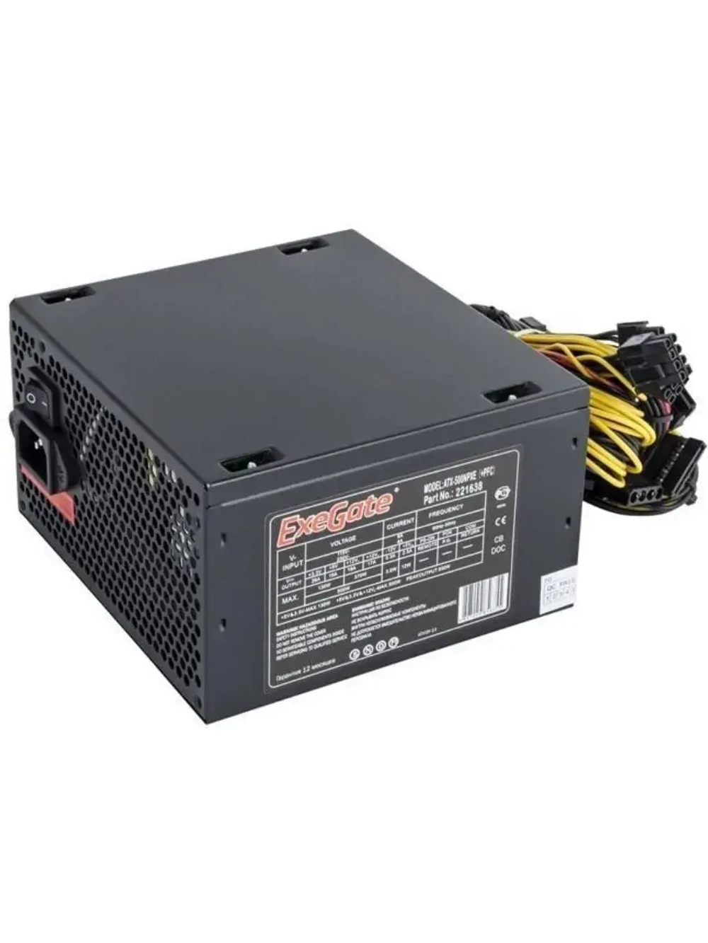 Блок питания 500NPXE 500W EX221638RUS-S BLACK ATX 20+4 пин