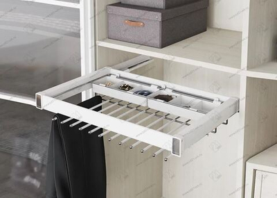 S-6714-W Брючница с органайзером для аксессуаров в базу 900 мм, Starax, (860-890х475х125 мм), направ