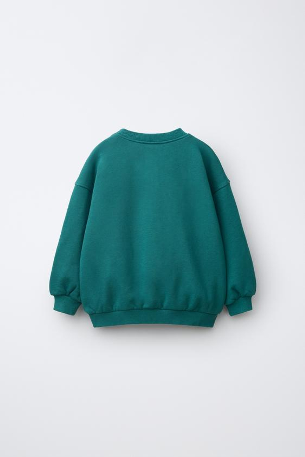 ZARA ТОЛСТОВКА С ВЫШИТОЙ НАШИВКОЙ, МЯГКИЙ ЗЕЛЕНЫЙ
