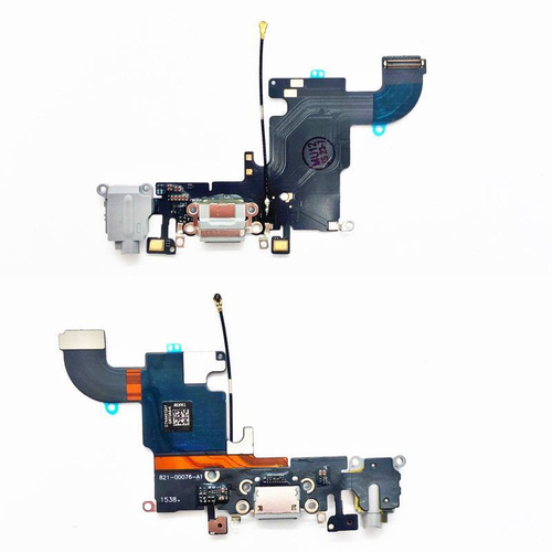 Шлейф для Apple iPhone 6S на системный разъем + микрофон Серый