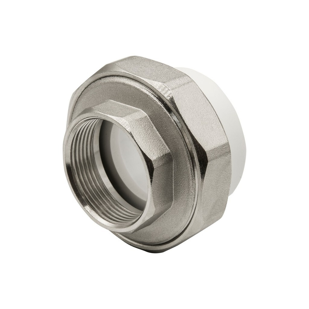 Муфта комб. разъемная, вн 50х1 1/2" EVER® plast  БЕЛЫЙ (Россия)