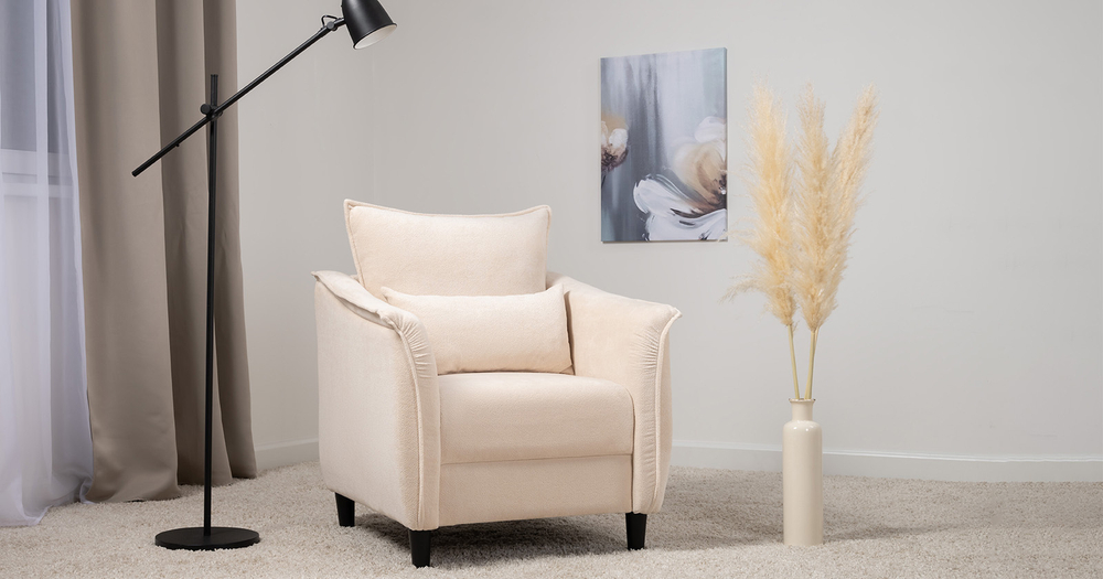 Берта кресло для отдыха (молочный)