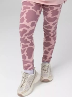 Розовый костюм для девочки на весну с леггинсами