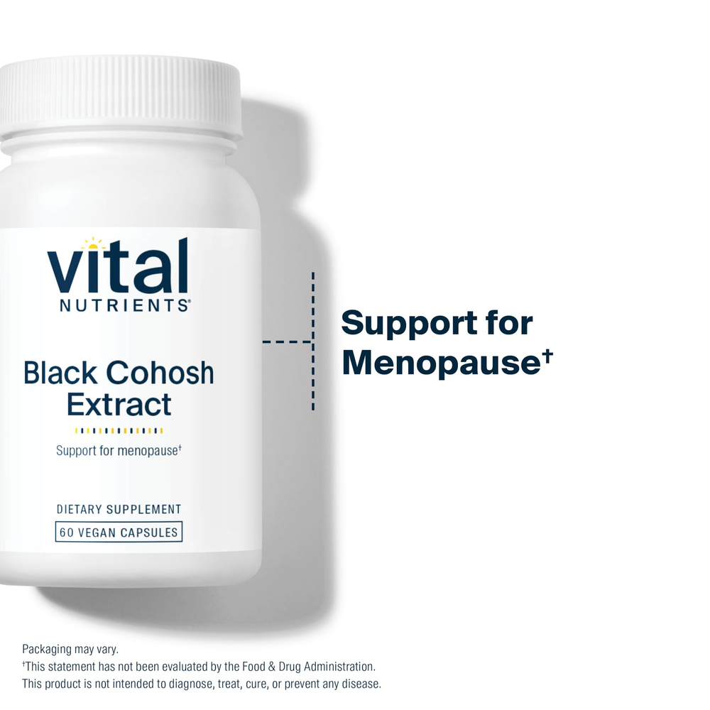 Vital Nutrients, Экстракт черного кохоша, 250 мг, 60 веганских капсул
