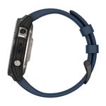 Смарт-часы Garmin Quatix 7 Pro AMOLED, титановый, темно-синий ремешок, 010-02803-81