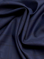 Шерсть костюмно-плательная Guabello 1815 темно-синяя в клетку