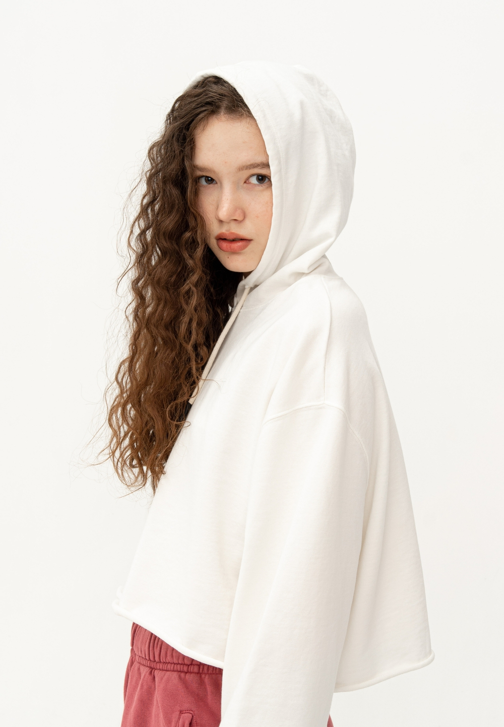 Худи Bowery NYC укороченное оверсайз Off White