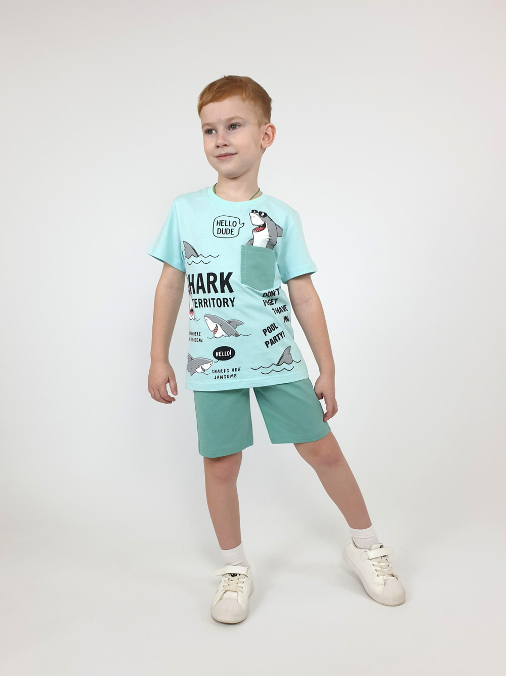 01-85-9 Комплект для мальчика (фуфайка+шорты)