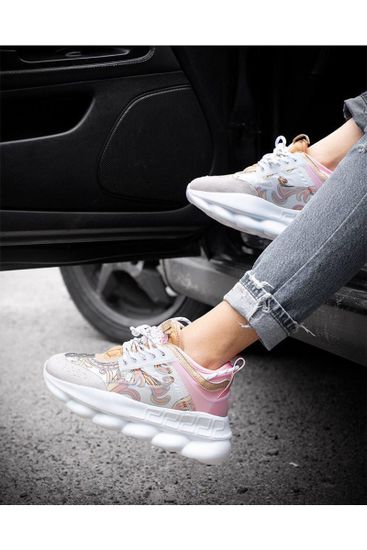 Кроссовки Versace Chain Reaction 2 Chainz White/Pink