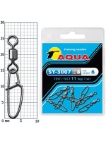 Карабин с вертлюгом для рыбалки SY-3007 №05 (упк. 8 шт.)