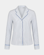 Пижама Темно-синий принт (рубашка с длинным рукавом + брюки)