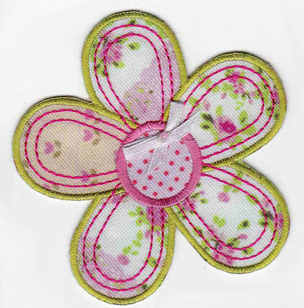 Термоаппликация HKM "Цветок из лоскутков", 8,5 см, 1 шт (1012081/211215/0012181/01_Германия)