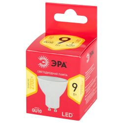 Лампа светодиодная ЭРА RED LINE LED MR16-9W-827-GU10 R 9Вт софит теплый белый свет GU10 | Лампы cветодиодные Точечные (Софиты) (MR, PAR)