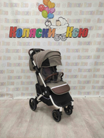 Коляска прогулочная Baballo Future 2024 бежевая (белая рама)