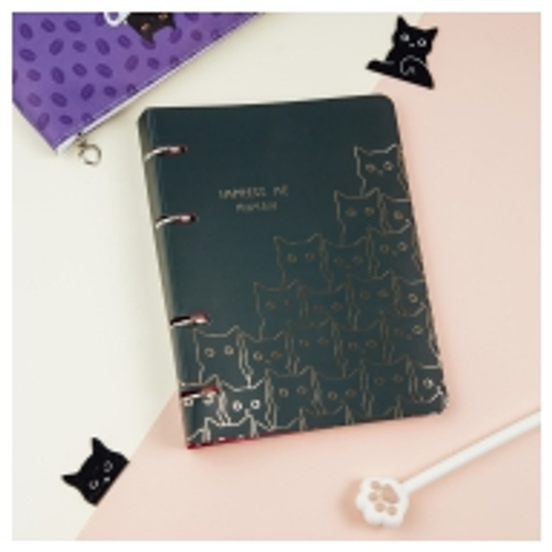Тетрадь на кольцах А5, 100л., MESHU "Amazing cats", картон, матовая ламинация, выборочный УФ-лак