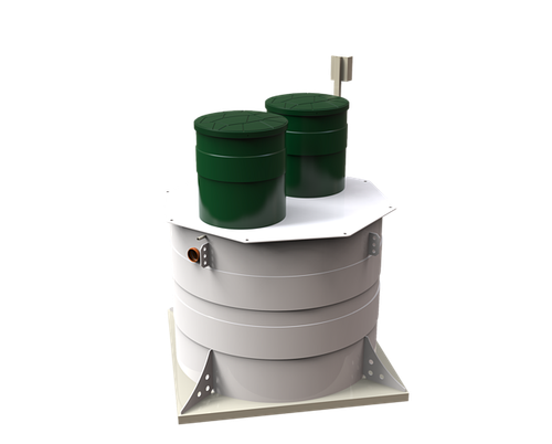 Станция биологической очистки Коло Веси Kolo Vesi 15 миди прин/ 3000 л. в сутки / до 17 чел. / принудительный сброс (2000x2000x2453см;355кг;) - арт.560188