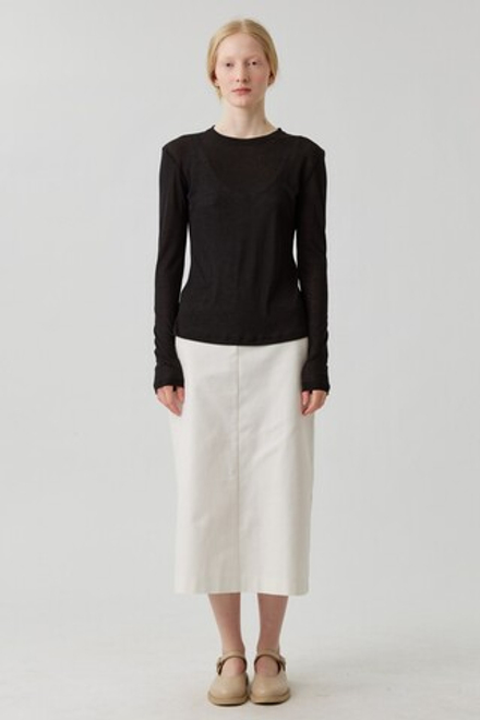 Топ прилегающего силуэта из кашемира черного цвета