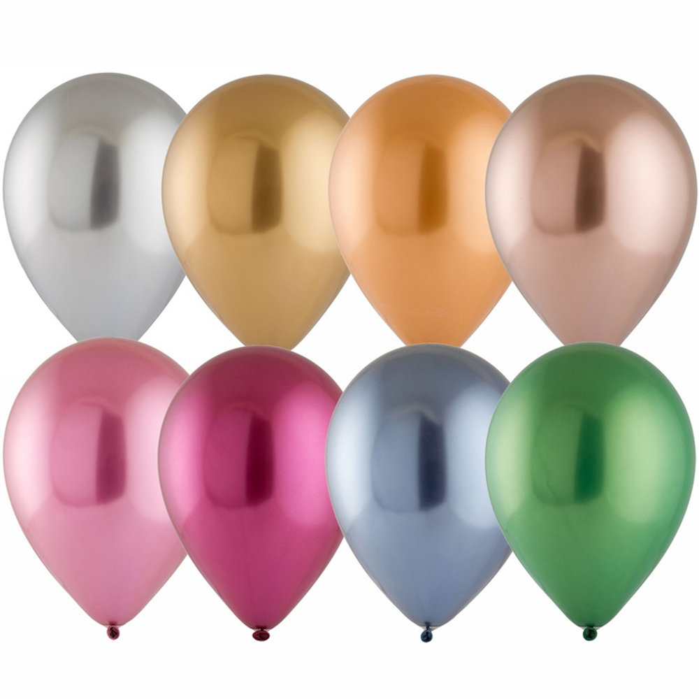 Шар латексный Сатин Хром 13 см (Ассорти)