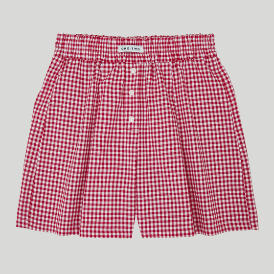 Plaid Boxer Shorts Red