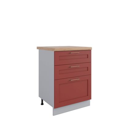 Кухня Модуль СЯБ 600 Квадро Красная кожа