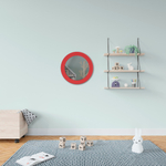 Зеркало круглое красное