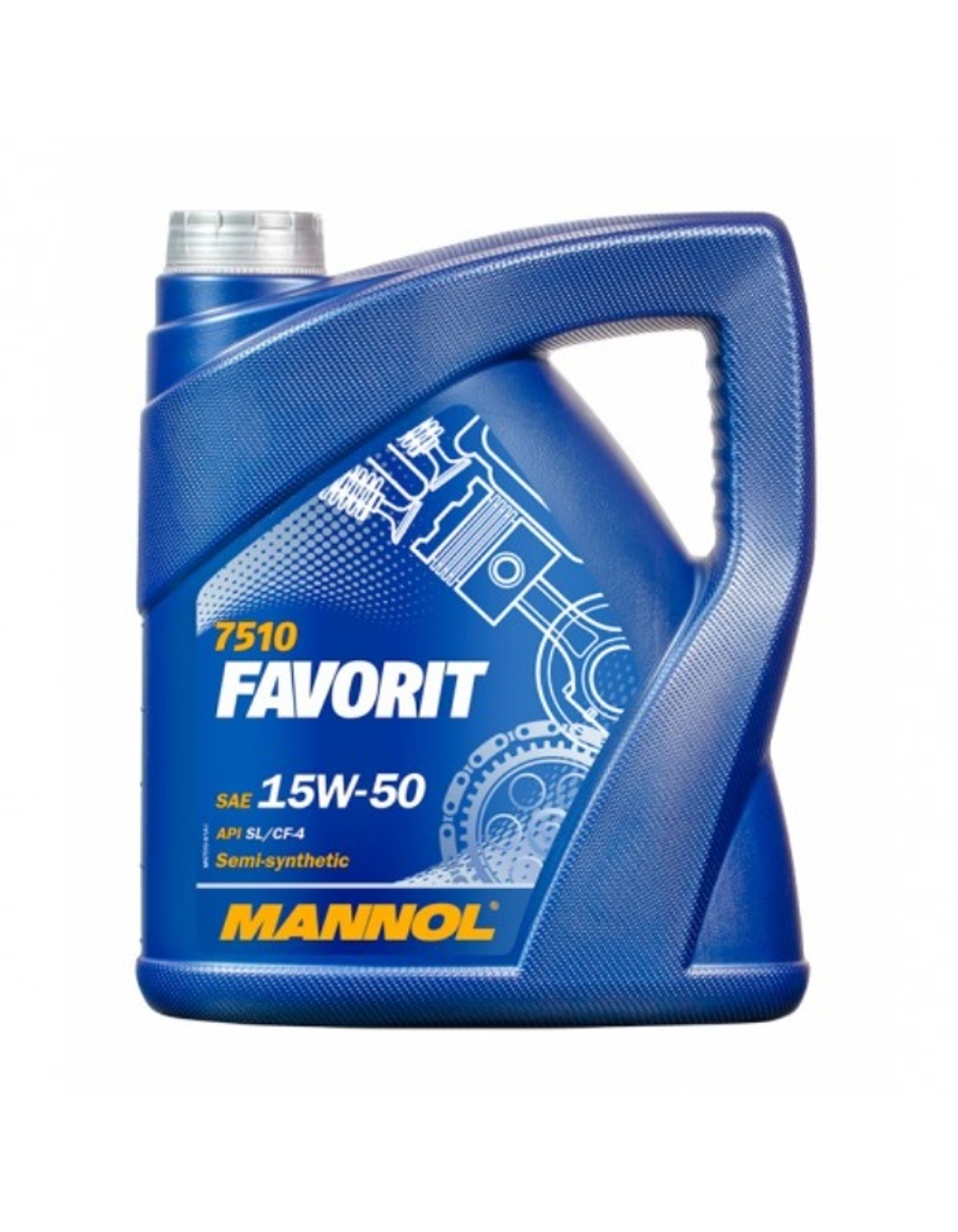 MANNOL 7510 Favorit 15W-50 SL/CF/CF-4 ACEA Масло моторное, 4л