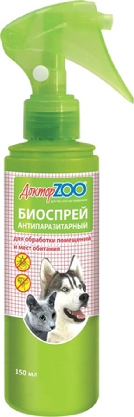 ДОКТОР ZOO Спрей БИО антипаразитный обработка мест обитания 150 мл