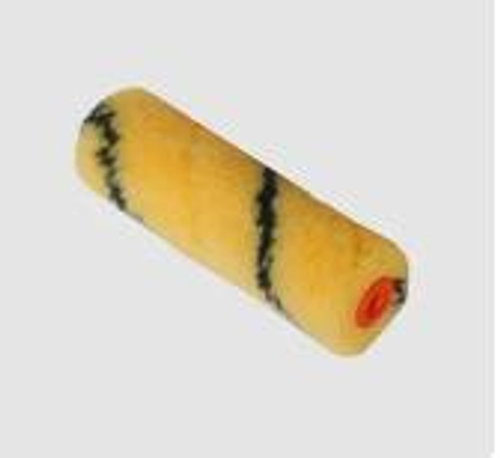 Ролик-мини Полиакрил  Оранж. с чер.пол.  100мм,           d6,  d15  /351-0110