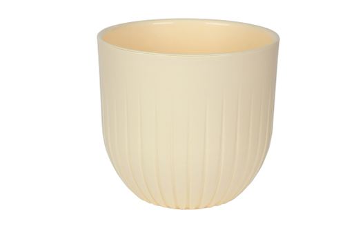 КАШПО LIVE IN GREEN АЛЬФА СО ВСТАВКОЙ ПЛАСТИК D-13СМ H-12,5СМ V-1,4Л ВАНИЛЬНЫЙ
