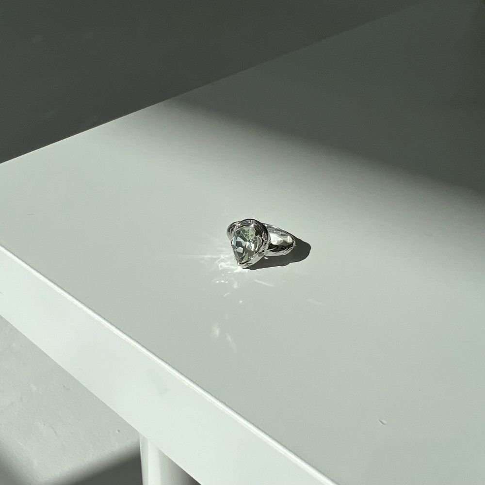 Кольцо Crystal Drop с празиолитом