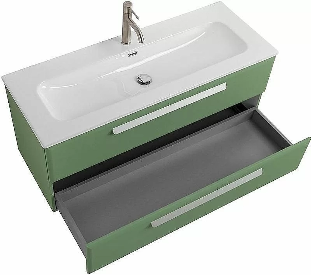 Тумба с раковиной Cezares ECO-CER-N 120 ECO-CER-N-1200-2C-SO-PS-P фисташковый софт