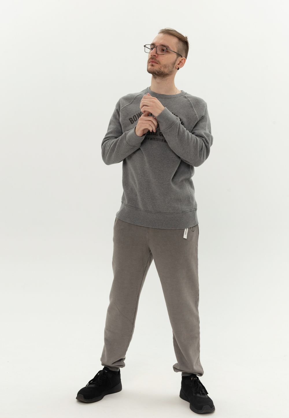Свитшот Bowery NYC "Speeeeed Club" Grey Melange