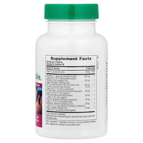 NaturesPlus, Herbal Actives, InflamActin®, 60 веганских капсул