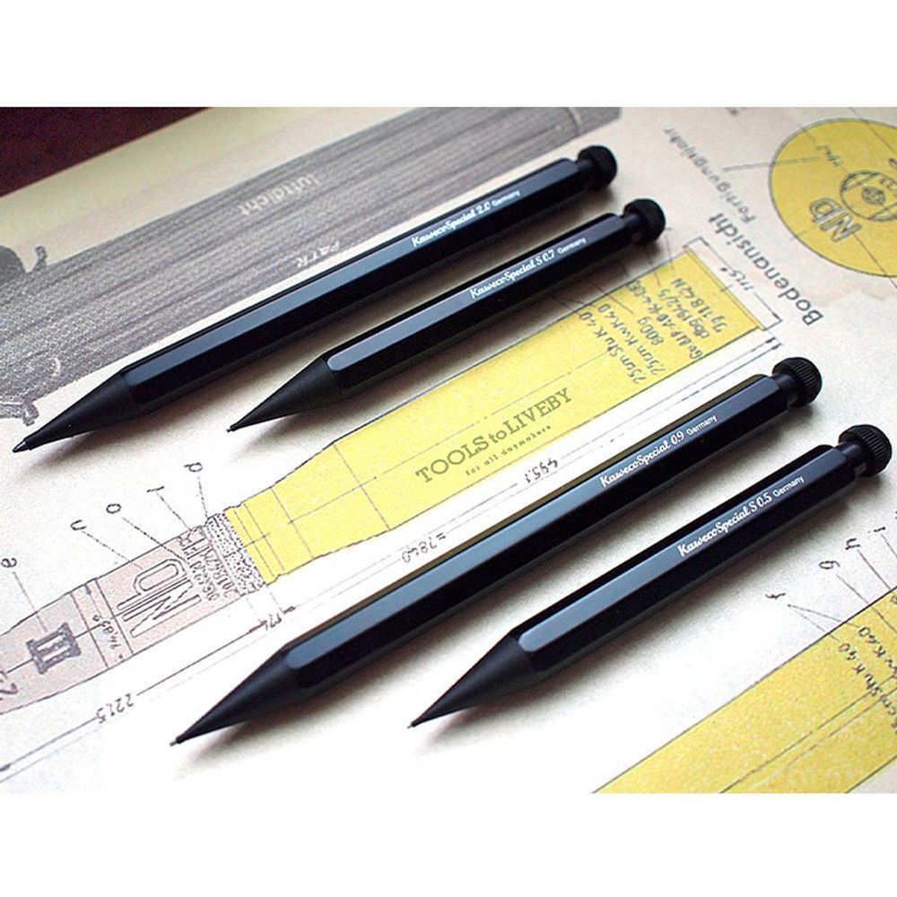 Карандаш механический Kaweco Special 0.5мм с ластиком черный (10000181) 3