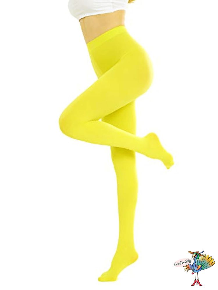 колготки однотонные Желтый цвет, полиэстер, на рост до 140 см
