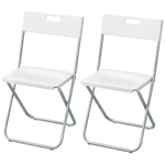 Комплект стульев складных Lagman, белый, 46х44х78 см, полипропилен/металл