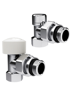 Набор термостатический угловой Royal Thermo Design 1/2"М30х1,5 (Хром)