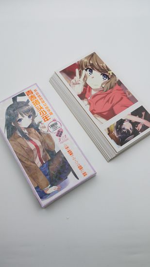 Набор открыток, карточек и наклеек "Этот глупый свин не понимает мечту девочки-зайки / Rascal Does Not Dream of Bunny Girl Senpai", 188 предметов