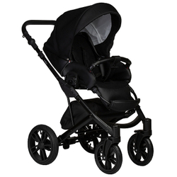 Детская коляска Indigo Mio S 2 в 1 02 черная кожа+черный