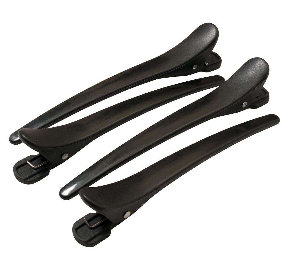 Зажим для волос карбоновый 9 см DEWAL, 4 шт