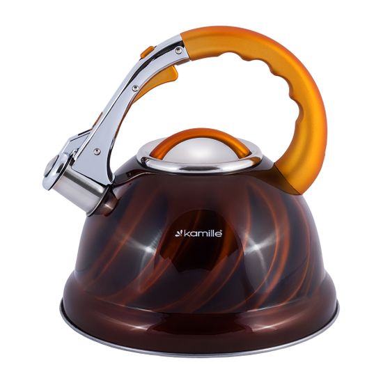 Чайник 3 л. из нержавеющей стали со свистком Kamille KM-0690N