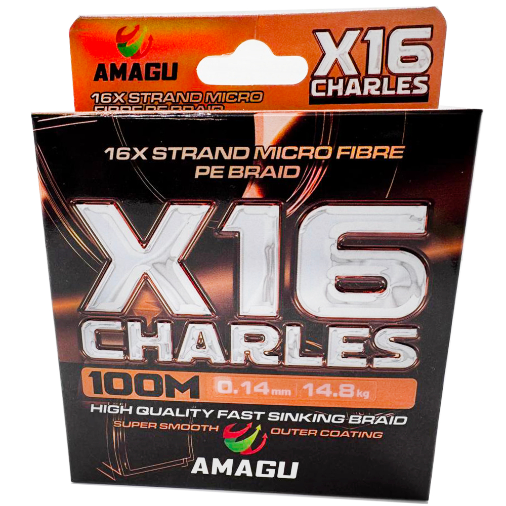 Плетёнка X 16 AMAGU CHARLES 100 м. 0,10мм (Шестнадцати жильная )