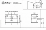 Тумба с раковиной BelBagno ALBANO 2C 60 Rovere Nature Grigio