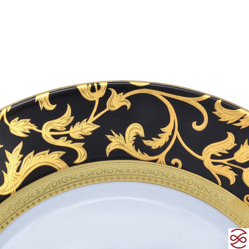 Блюдо круглое ConstanzaTosca Black Gold 32 см