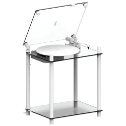 Стол для виниловых пластинок и проигрывателя Transparent Turntable, белый