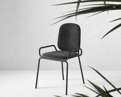 Стул Ror, Double Frame, велюр, черный /черный