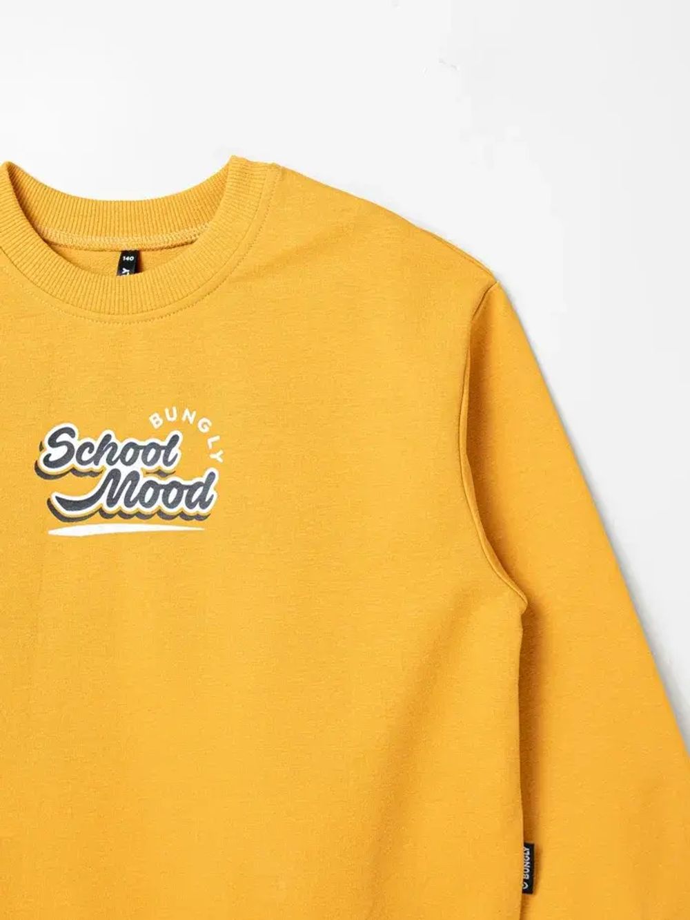 Свитшот облегченный "Горчица" с принтом 7+