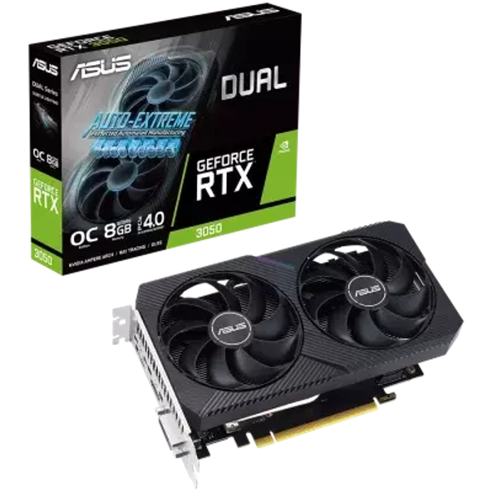 Видеокарта Asus NVIDIA GeForce RTX 3050 DUAL-RTX3050-O8G-V2 (90YV0GH6-M0NA00)