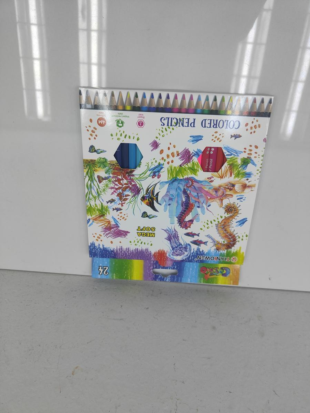 Карандаши цветные шестигранные "Девочки", 24 штуки