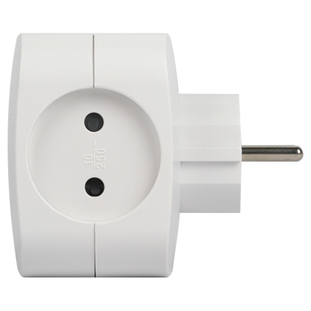 Разветвитель электрический ЭРА SP-4-USB-W на 4 розетки + 2xUSB 2400mA, без заземл 10А (белый)